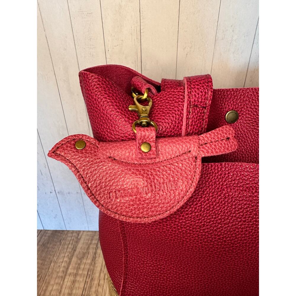 Portland Leather Mockingbird Pouch WILD ROSE Pink Purse Charm FAST SHIP